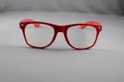Red frame clear lens risky business classic sunglasses 80s retro style glasses