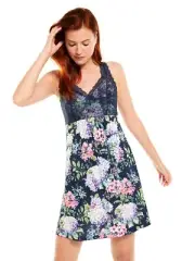 NEW PETER ALEXANDER WOMENS SLINKY NIGHTIE HYDRANGEA FLORAL RP$89.95 LACE XS