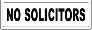 NO SOLICITORS | Laminated Vinyl Decal Sticker Label