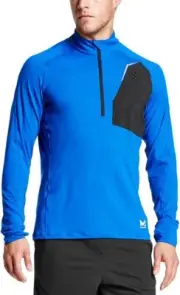 MISSION Men's Active Stamina Lightweight 1/4 Zip Long Sleeve Pullover, Size XXXL