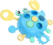 UPKOCH Sensory Cute Crab Shape Pull String for Enhances Fine Motor Skills Cognitive Development Portable Design for Travel Engaging Plaything for Year