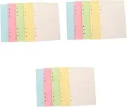 COHEALI 3sets Loose Leaf Binder Paper A5 Size Lined Paper Refills for Planner Inserts 5 Colors 100sheets*3