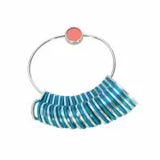 Silver and Blue Aluminum Ring Sizer 1-15 & Half Sizes Jewelry Making Ring Tool
