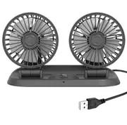 Foldable Car Double Head Car Fan USB Desktop Fan