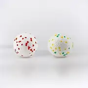 2X ETPU Solid Pop Ball Pet Toy Chew Toy Teething Aid Toy Durable Bouncy Ball Toss and Fetch Toy
