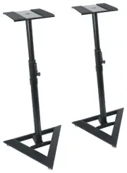 2 Rockville RSM3 Studio Monitor Bookshelf Speaker Stands/Sturdy Base/Push-Button