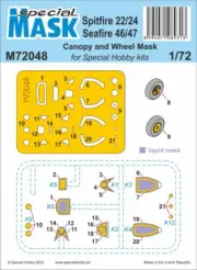 Special Hobby 1/72 Spitfire Mk.22/24 and Seafire Mk.46/47 Paint Mask