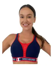 [Shock Absorber] Ultimate Run Padded High Impact Sports Bra in Blue