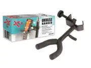 XTREME UKULELE STAND HANGER BLACK Security Clamps Padded Arms