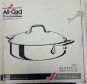 All-Clad Original Stainless 4-quart Sauteuse with Domed Lid - *NEW*
