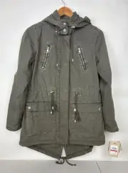 Levi's Women's Legacy Cotton Lightweight Fishtail Anorak Jacket Army Green S