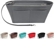 Soyizom Felt Handbag Organiser Purse Organiser Felt Insert Bag Organisers Multi Pockets Tote Bag in Bag for Women, Grey-XL