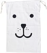 Portable Cotton Linen Drawstring Closure Storage Bag Living Room Reusable Large Capacity Pouch Cargo Toys Organizer Type 4