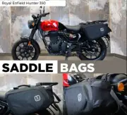 "SADDLE BAG, BLACK' FIT FOR ROYAL ENFIELD HUNTER 350 (for: Royal Enfield)