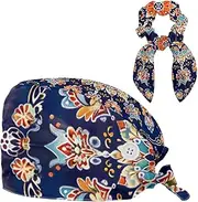 [YTYVAGT] Scrub Caps Women,Scrub Hats Suitable for Women,Ethnic Colored Flower Mandala