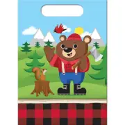 Lumberjack Bear Squirrel Birthday Party Supplies Treat Bags