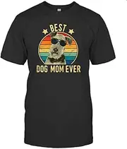[VidiAmazing] Womens Best Dog Mom Ever Airedale Terrier T-Shirt Black
