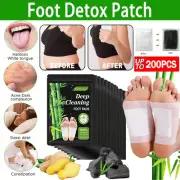 10-200x Detox Foot Patches Natural Plant Toxins Removal Deep Cleansing Foot Pads