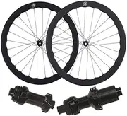 Carbon Fiber Road Bike Wheels 700C Ceramic Bearing Hub Tubeless Compatible Clincher Wheelset 36T Ratchet System HG Support for 8/9/10/11 Speed Cassette