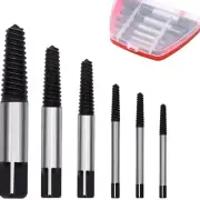 6Pcs Damaged Screw Extractor Set Chrome Vanadium Steel Damaged Bolt Screw...