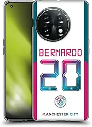 Head Case Designs Officially Licensed Manchester City Man City FC Bernardo Silva 2021/22 Players Away Kit Group 1 Soft Gel Case Compatible with OnePlus 11 5G