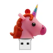 Fashion Single Horn Horse Design USB Flash Drive U Disk USB 2.0 Pink_32G