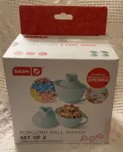 DASH Popcorn Ball Maker - Aqua - Set of 4/Easy Grip Handle / Brand New In Box