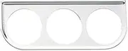 Equus 9823 2" Triple Gauge Mounting Panel, Chrome