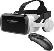 VR Headset 3D Virtual Reality Glasses Viewer Box VR Goggles Kit for iPhone 15 14 13 12 Pro Max Plus Samsung Galaxy S24 S23 S22 S21 Edge etc IOS Android Smartphone for Adult & Kids