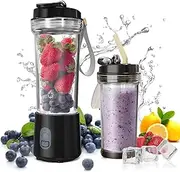 [OWYELO] Portable Blender for Shakes and Smoothies 17Oz, Personal Blender 4000mAh USB Rechargeable, 500ml Portable Juicer, Mini Blender for Kitchen/Travel/Gym(Black)