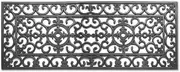 Abbott Collection 35-RUBBER-872 Fleur De LYS Double Rubber Doormat, 18" x 46"