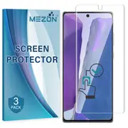 [3 Pack] Samsung Galaxy Note 20 / Note20 5G Clear Edge-to-Edge Full Coverage Screen Protector Film by MEZON – Fingerprint Sensor Compatible (Note 20, Clear) – FREE EXPRESS