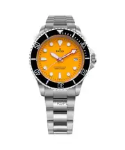 RATIO FreeDiver Stainless Steel Yellow Dial Quartz RTF034 200M Analog Mens Watch