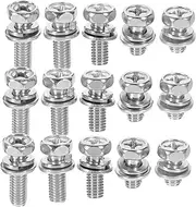 BUGUUYO 1 Set Battery Terminal Bolt Assorted Hexagon Screws Nuts Durable Construction Easy to Install for DIY Projects and Motorcycle Maintenance