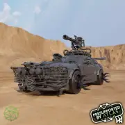 Armored Car with Chaingun | Post Apocalyptic | Car Wars | Gaslands | Scale Mini