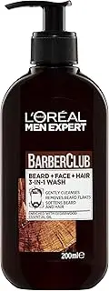 L'Oreal Paris Men Expert 3-in-1 Beard, Face and Hair Cleansing Wash For Men, Enriched with Essent