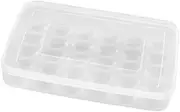 30Grids Plastic Egg Holder with Cover Large Capacity Egg Storage Container for Refrigerator Stackable Design Durable and Shockproof Keeps Eggs Safe and Organized