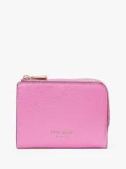 Ava Colorblocked Pebbled Leather Zip Bifold Wallet