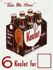 Keglet Keg Beer 18" x 24" Metal Sign