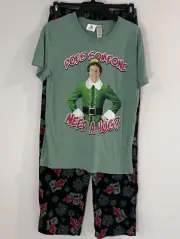 Elf Movie Men’s Medium Graphic T-Shirt and Pants 2-Piece Sleepwear Set NWT