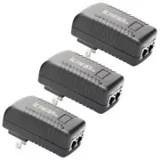 3-Pack Wall PoE Injector Power Suppy Over Network Adaptor 802.3af 48V 24W 0.5...
