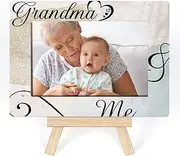 Grandma Picture Frames,New Grandparents Gifts,First Gifts For New Grandma Gifts, Grandma And Me Picture Frame, Unique Gifts For Newborn Baby Tabletop Picture Frame With Easel (A30)