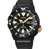 在飛比找Yahoo奇摩購物中心優惠-SEIKO 精工 Prospex 時尚潛水黑鋼日期機械腕錶-