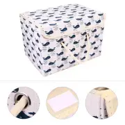 Folding Storage Box Cotton and Linen Exquisite Workmanship Container