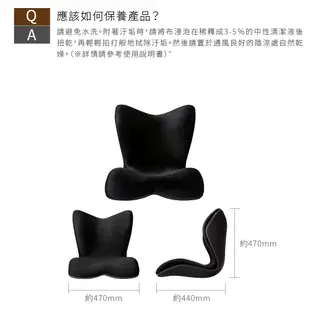 日本 Style PREMIUM DX 健康護脊椅墊/坐墊/美姿調整椅 尊爵黑 頂級奢華款 送美型蒸氣掛燙機
