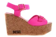 Diesel Women's Sandals Platform Wedge Pumps Pink #44