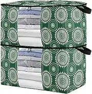 sanluoli 90L 2 Pack Underbed Shoe Storage with Reinforced Handles, clear window Sweater Containers For Closets
