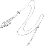 Gatuida Crystal Choker Necklace Crystal Necklace Crystal Pendant Crystal Holder Braiding Stand Crystals Necklaces Braid Stand Crystal Jewelry Crystal Cage Rope Adjustable Accessories Metal