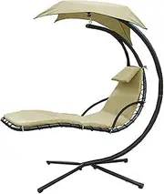 Sqodok Outdoor Hanging Lounge Chair Cushion Cover and Umbrella Fabric Replacement, Waterproof Oxford Fabric Cushion Slipcovers for Patio Curved Chaise Lounge Swinging Hammock Chair Pads(Cover ONLY)