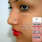2.5mm Real VVS Diamond Engagement Nose Pin Lip Ring Labret Piercing Screw Stud